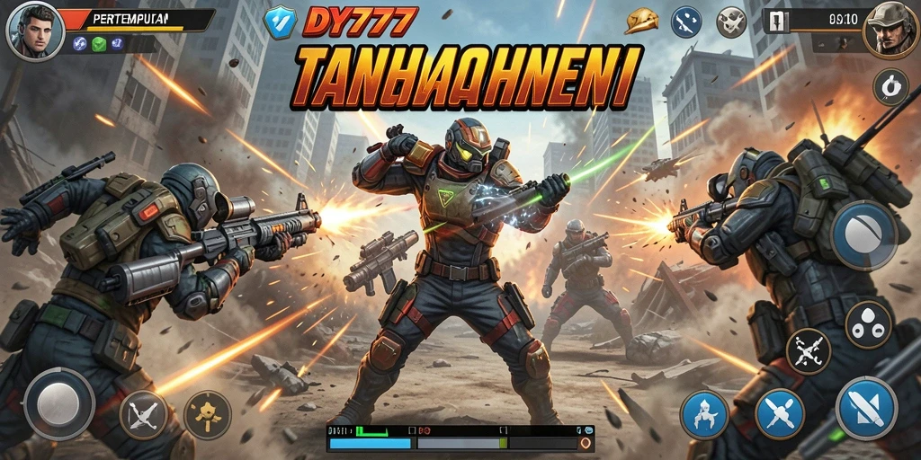 Screenshot gameplay DY777 menampilkan aksi seru dalam pertempuran.
