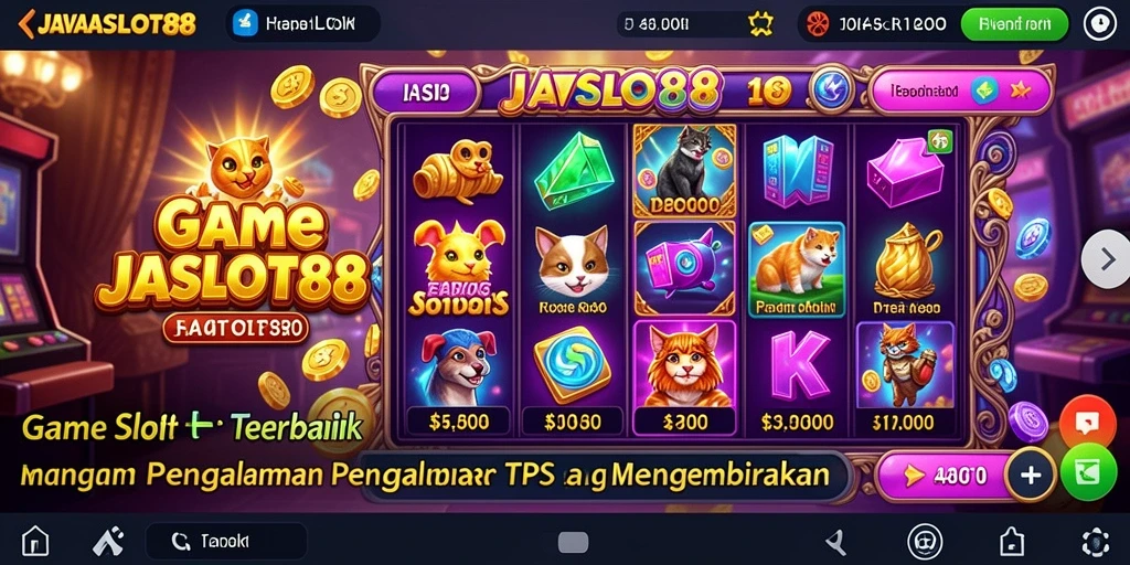 Tampilan gameplay menarik dari JAVASLOT88 yang penuh warna.