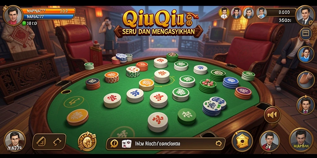 Screenshot MAPNA777 menampilkan serunya bermain QiuQiu secara online.