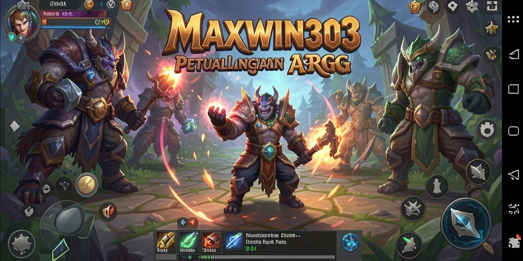 Screenshot yang menampilkan aksi pertempuran seru dalam ARPG MAXWIN303.