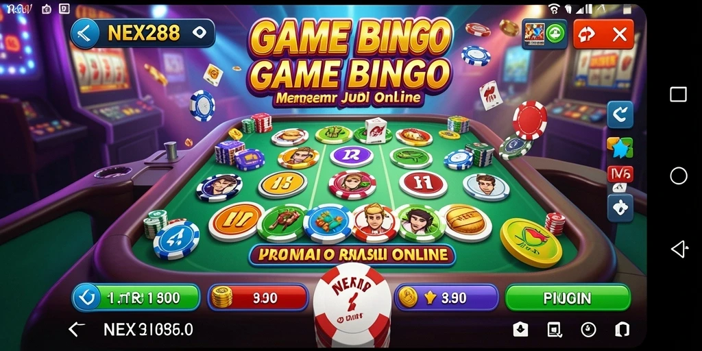 Screenshot gameplay NEX288 yang menampilkan keseruan bermain Bingo.