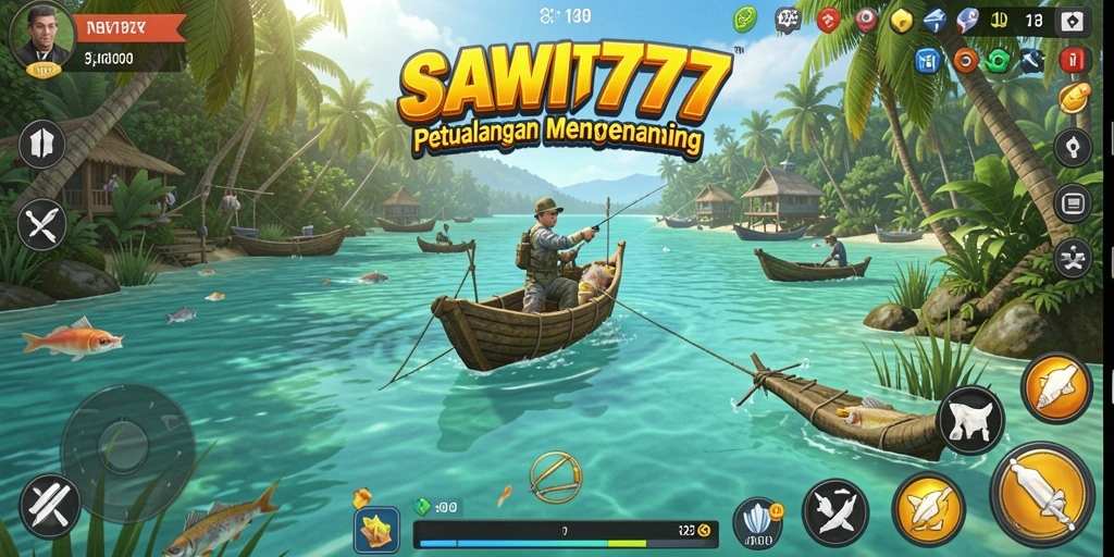 Tampilan gameplay SAWIT777 dengan aksi memancing yang seru.