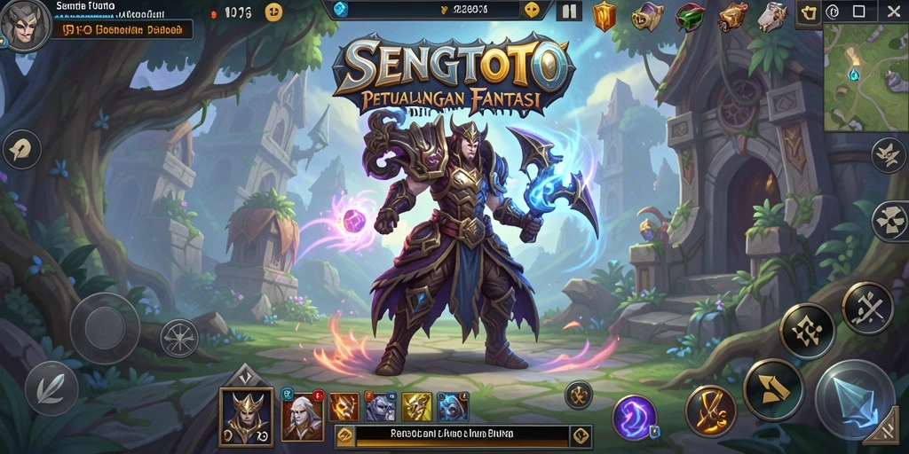 Tangkapan layar SENGTOTO menampilkan aksi petualangan seru dan pertarungan epik.