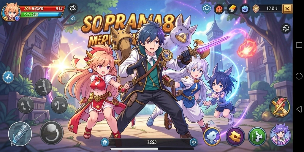 Menampilkan gameplay seru dari SURYA88 yang penuh warna.